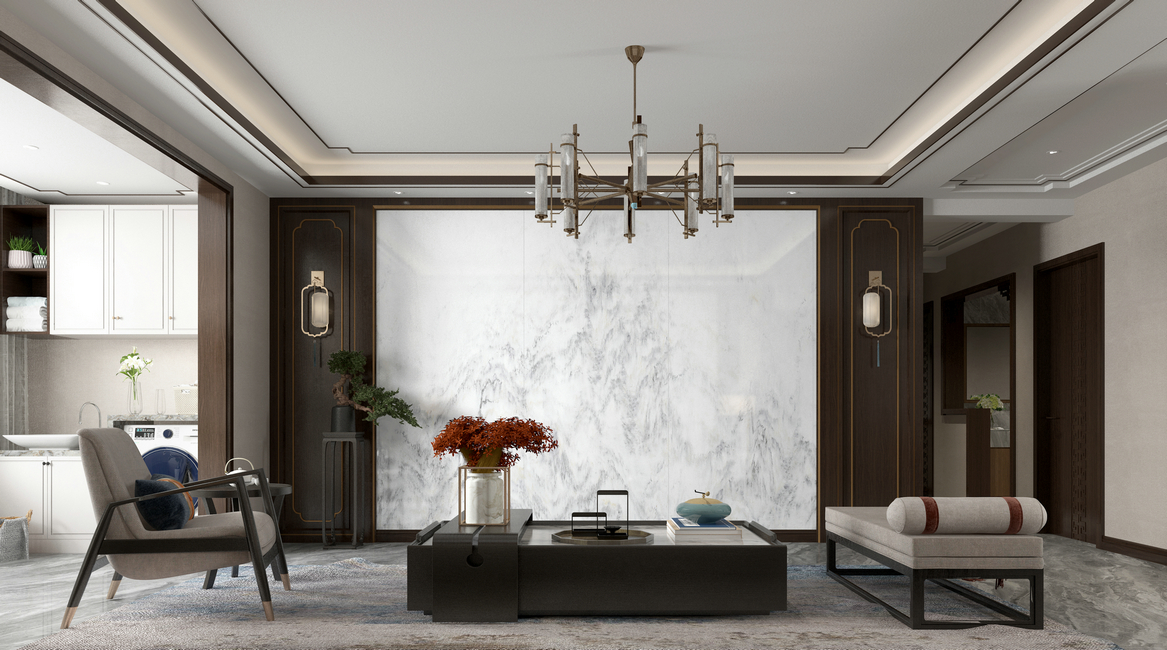 水墨丹青【左右连纹设计】效果图