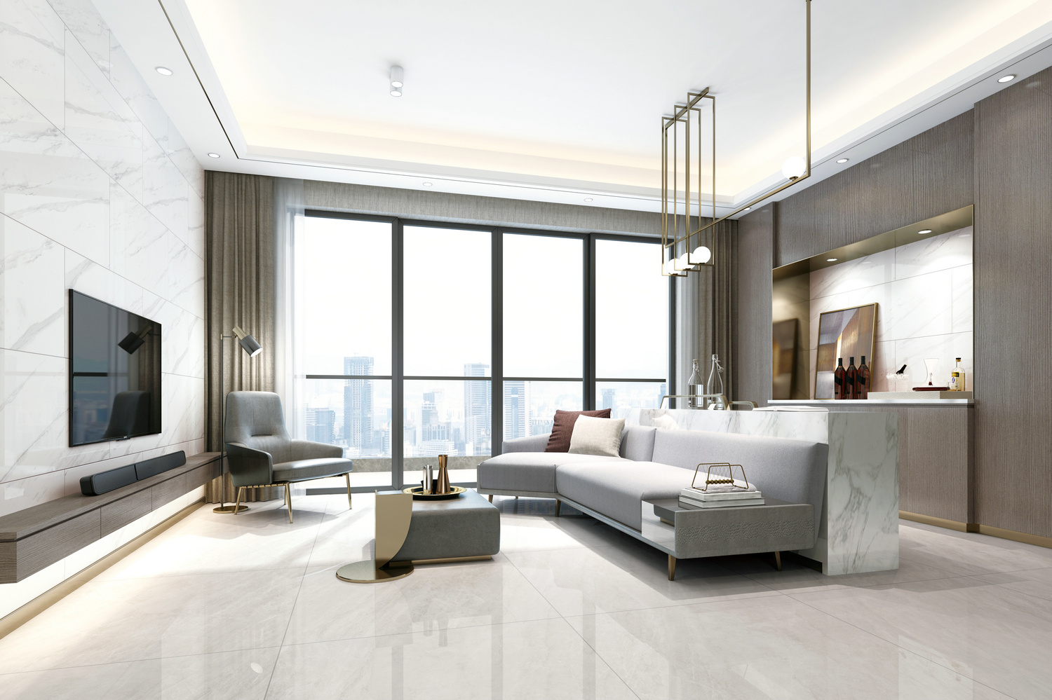 摩尔浅灰效果图