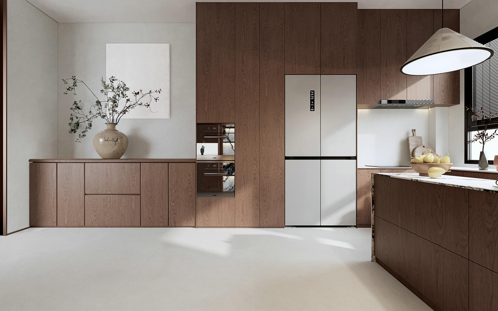 莫尔米白（子母配）效果图