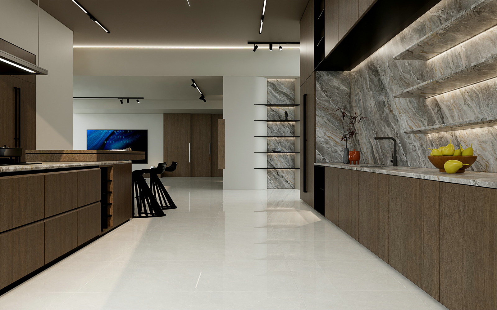 多洛米黄（子母配）效果图